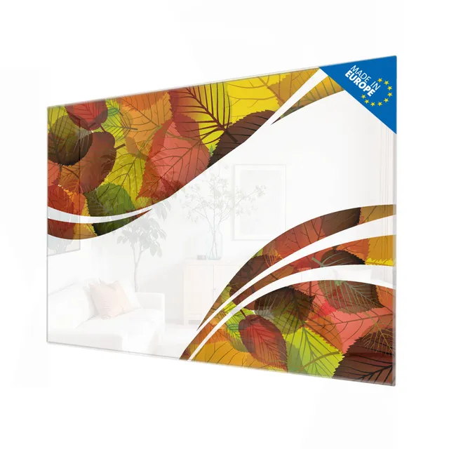Banjado Magnettafel Herbstlaub Magnettafel 120x80 cm Glas