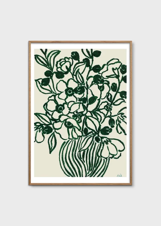 The Poster Club Art Prints Poppy Studies II Poster 30x40 cm grün