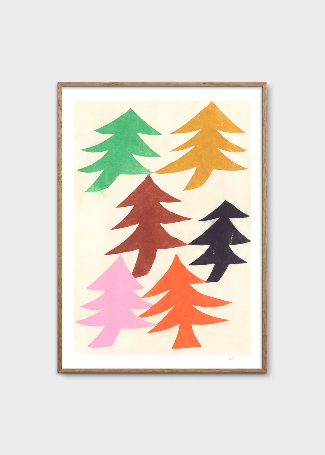 The Poster Club Art Prints Dancing Trees Poster 30x40 cm grün