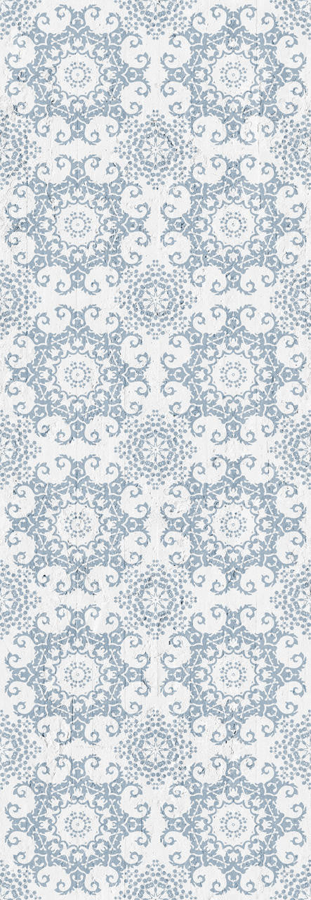 Mineheart Navy Geometric Damask Tapete blau Vlies