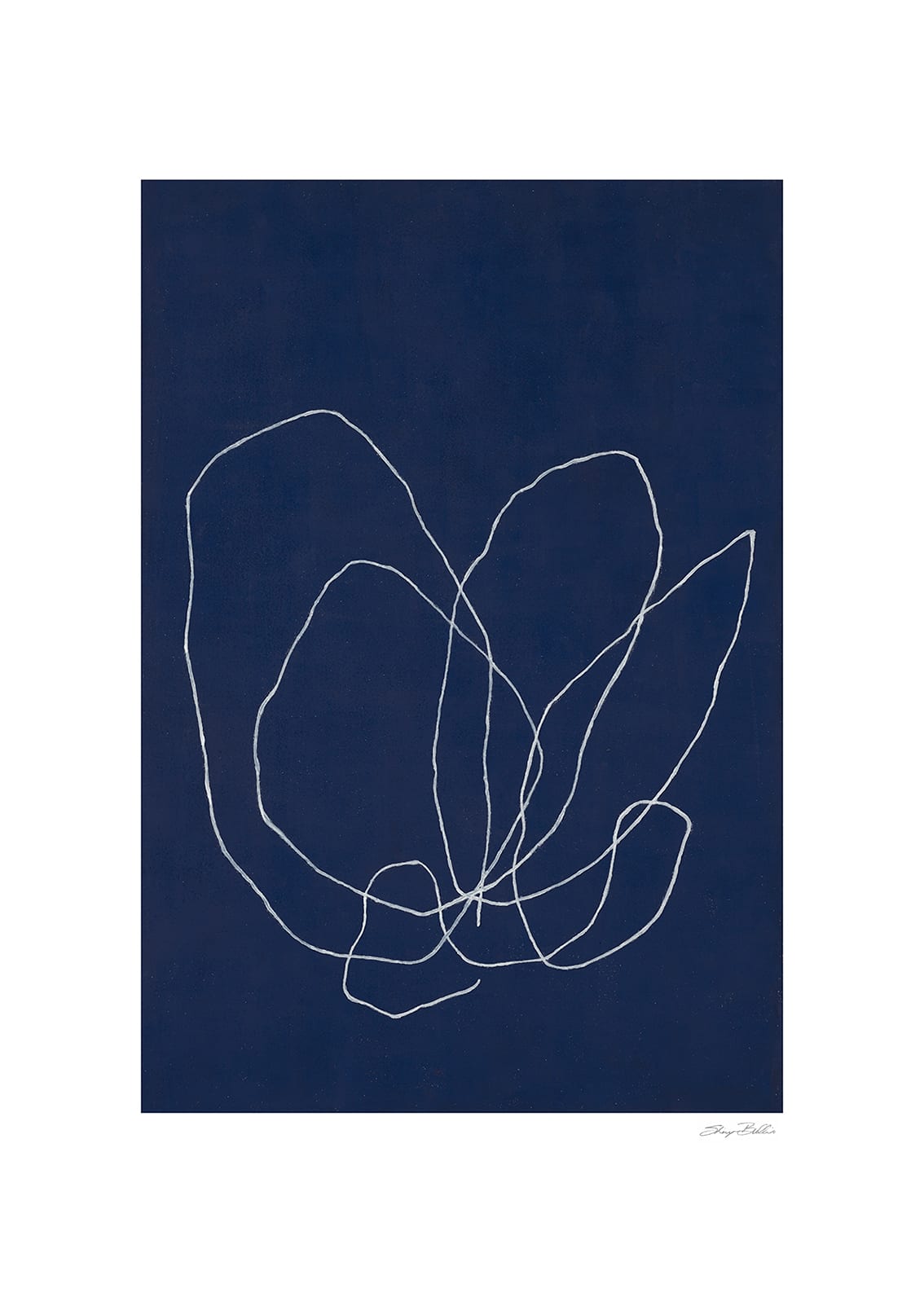 The Poster Club Elements of a Tulip Kunstdruck 30x40 cm Blau