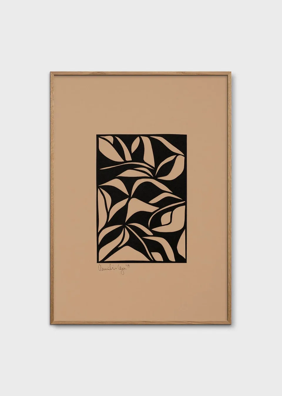 The Poster Club Art Prints Leaves No. 01 Poster 30x40 cm braun