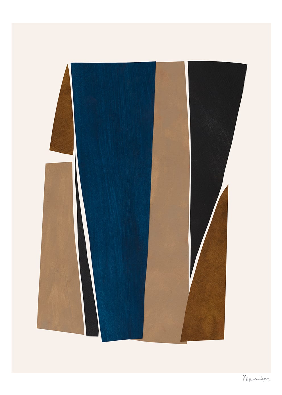 The Poster Club Pieces 01 Kunstdruck 30x40 cm Abstrakt Beige