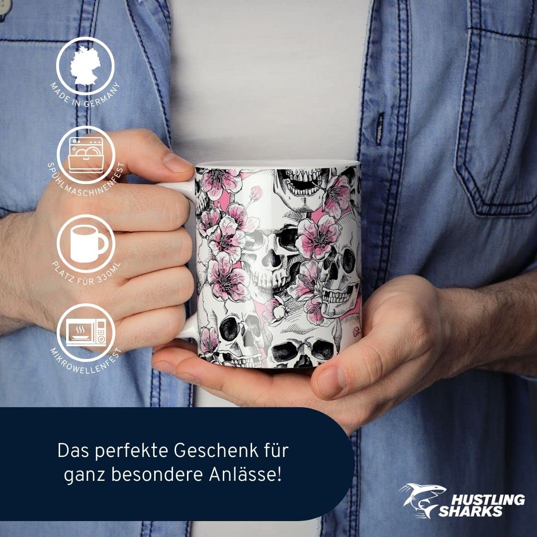 Hustling Sharks Wandbilder Pink Skulls Tasse 330 ml Keramik Pink