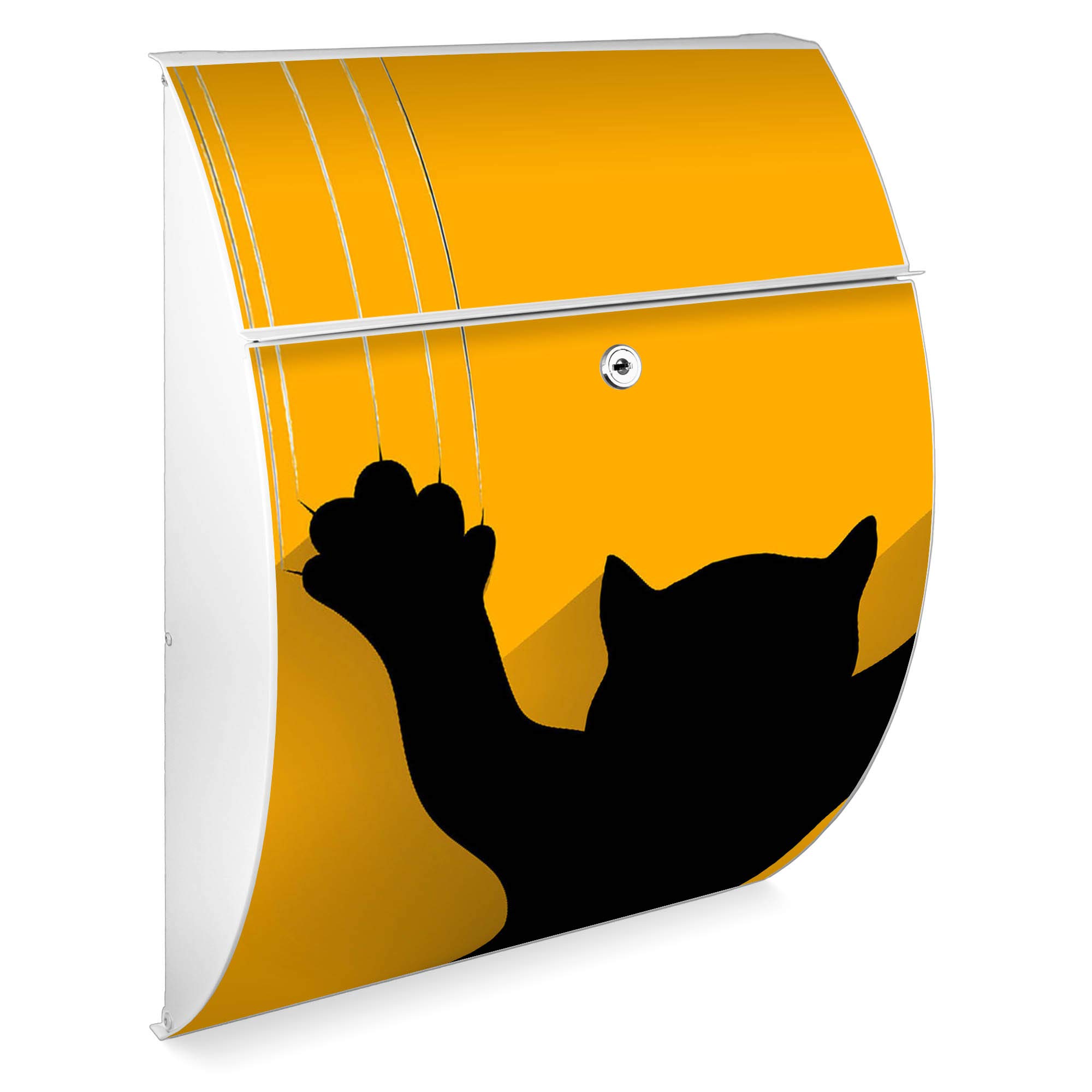 Banjado Riviera Briefkasten anthrazit Motiv Scratch A4