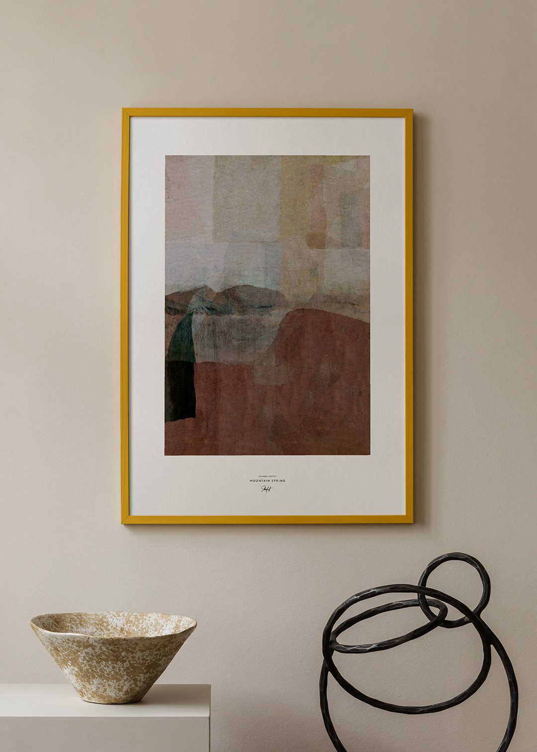 The Poster Club Yellow Wood Bilderrahmen Holz 30x40 gelb