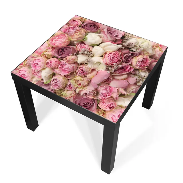Banjado Möbelfolie Tischfolie Strauss Rosen 55x55 cm