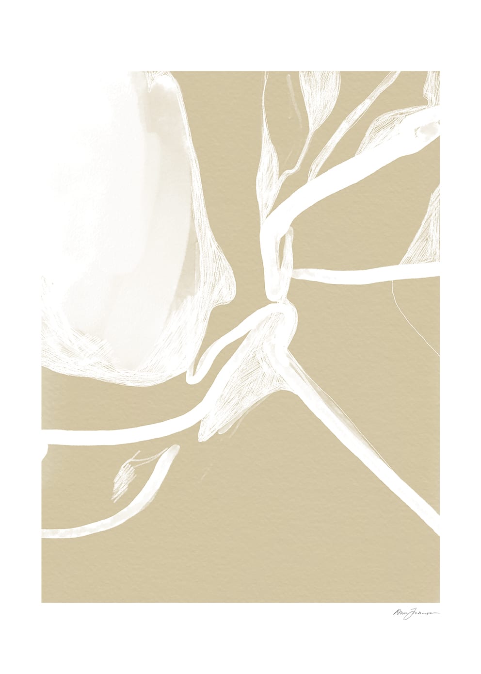 The Poster Club Branches Poster 30x40 cm beige