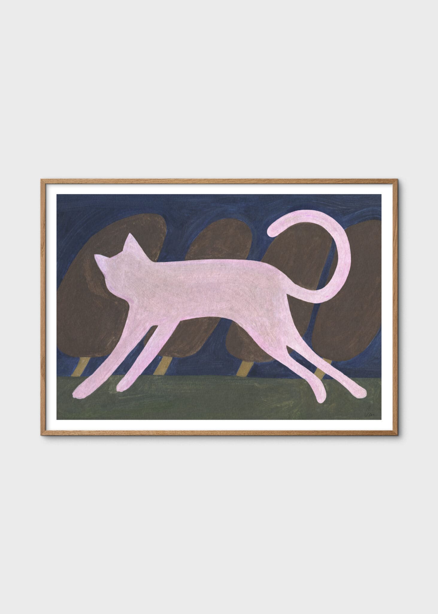 The Poster Club Art Prints Cat in the Forest Poster 30x40 cm Katze