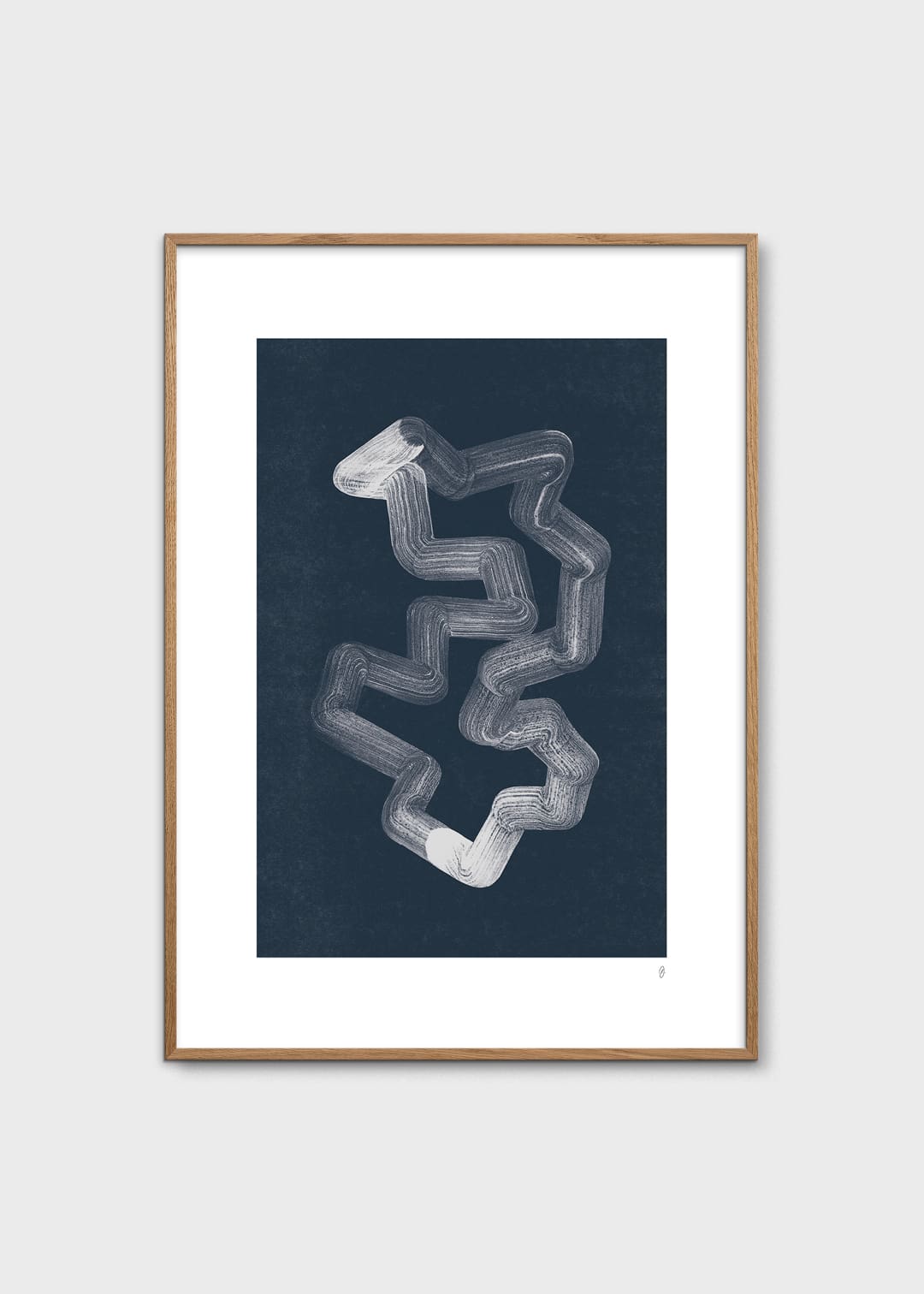 The Poster Club Lineshape 02 Poster 30x40 cm blau