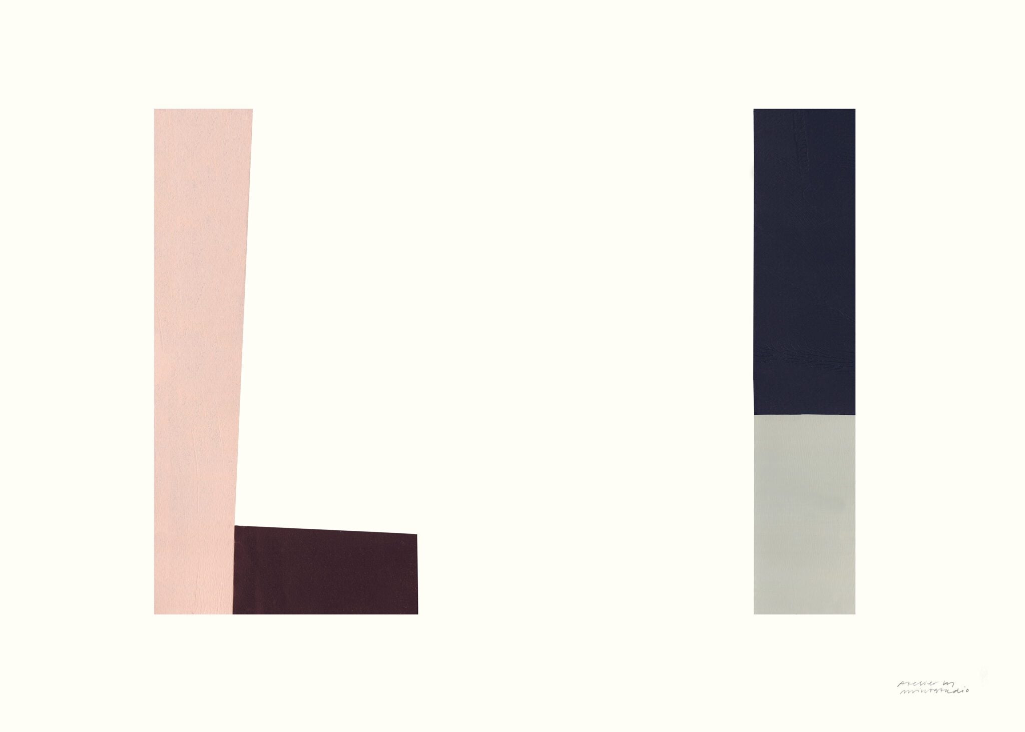 The Poster Club Arp Collection 02 Poster A4 schwarz rosa