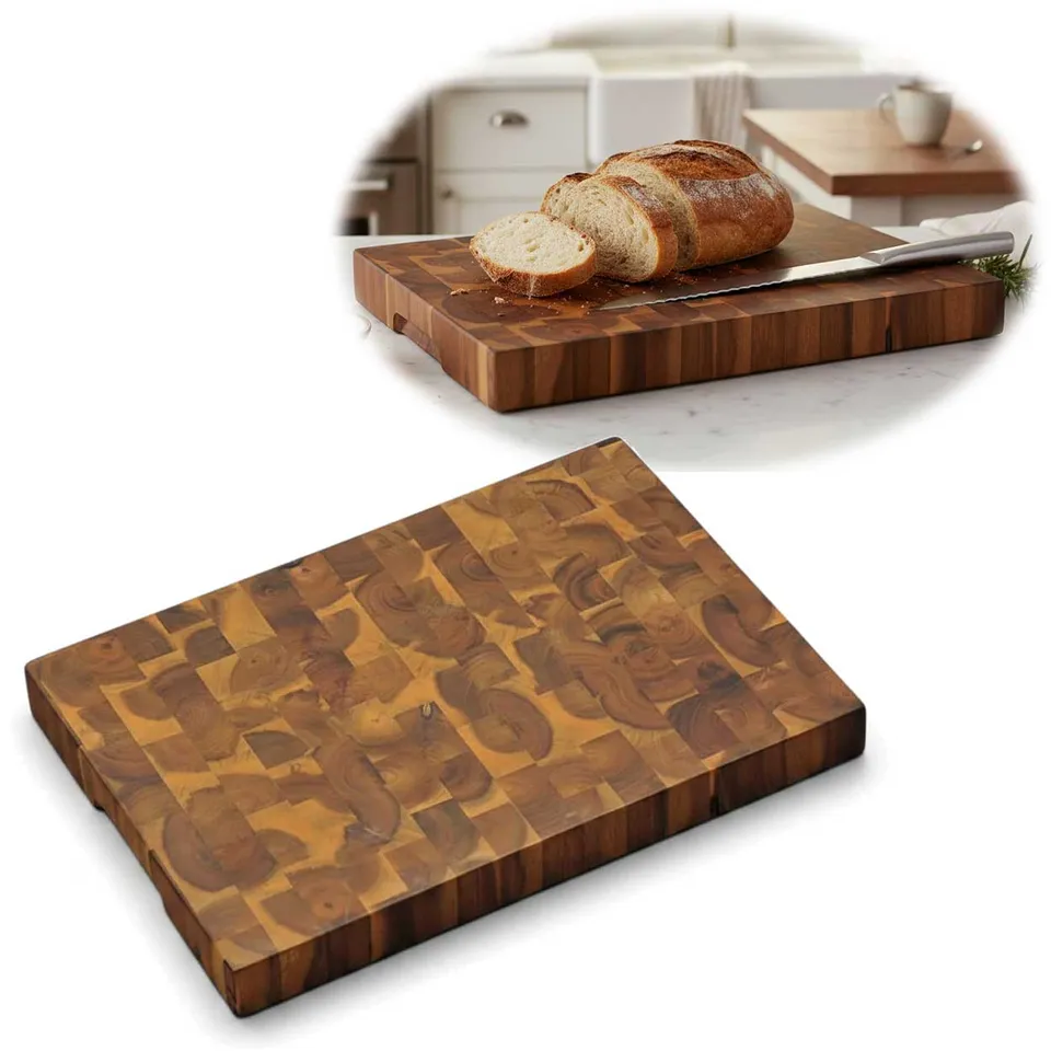 LS-LebenStil Schneidebrett Stirnholz Akazie 42cm XL