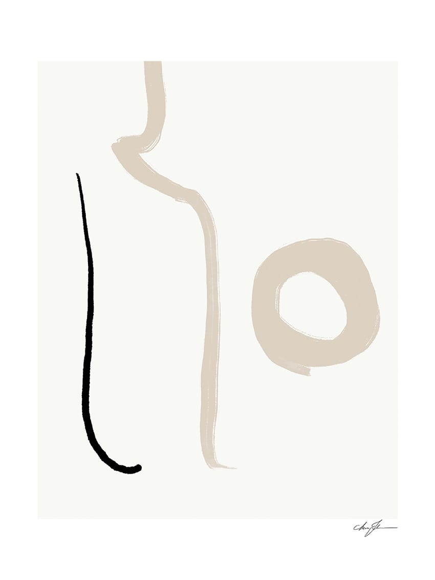 The Poster Club Trio Kunstdruck 50x70 cm Beige