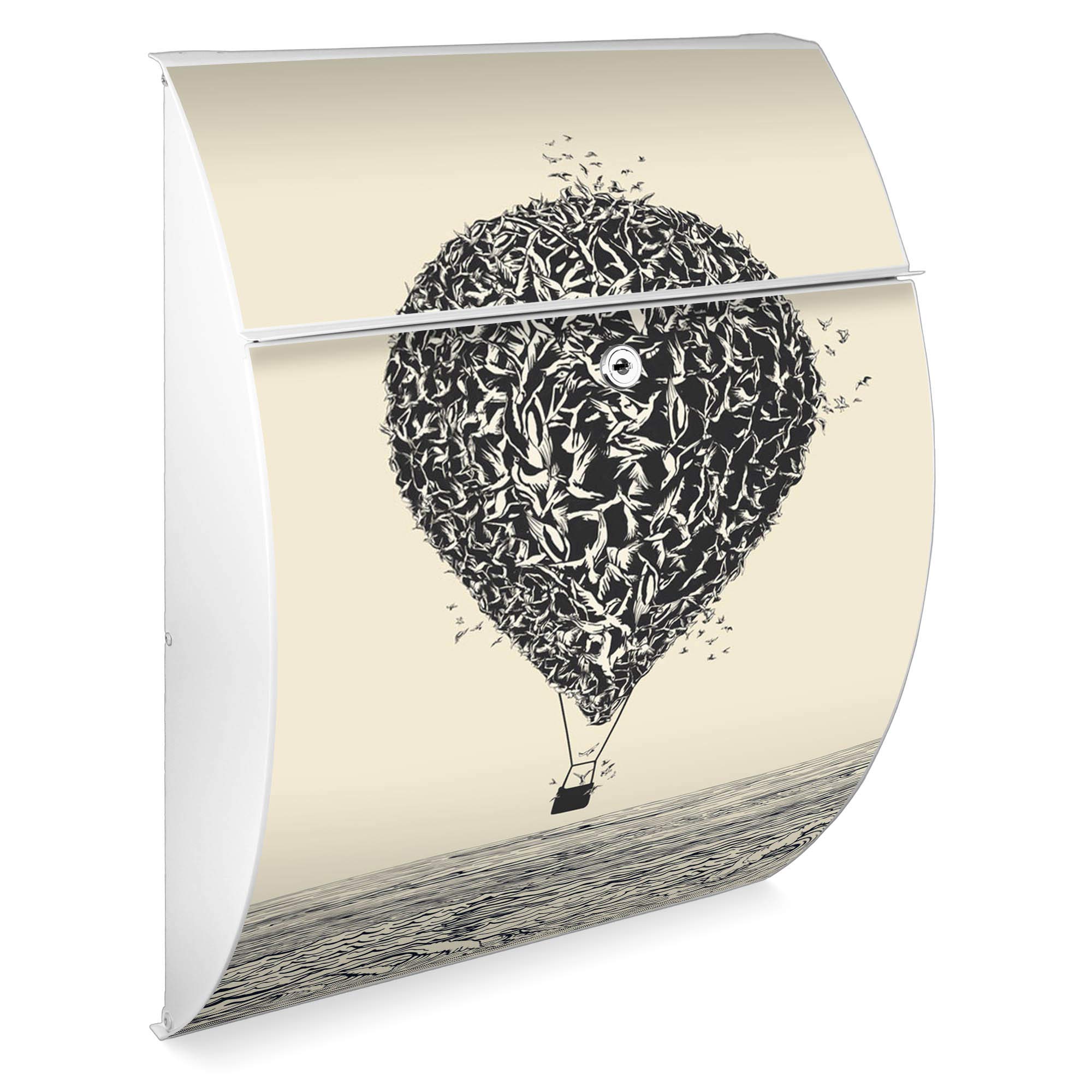 Banjado Riviera Briefkasten anthrazit Motiv Lift A4