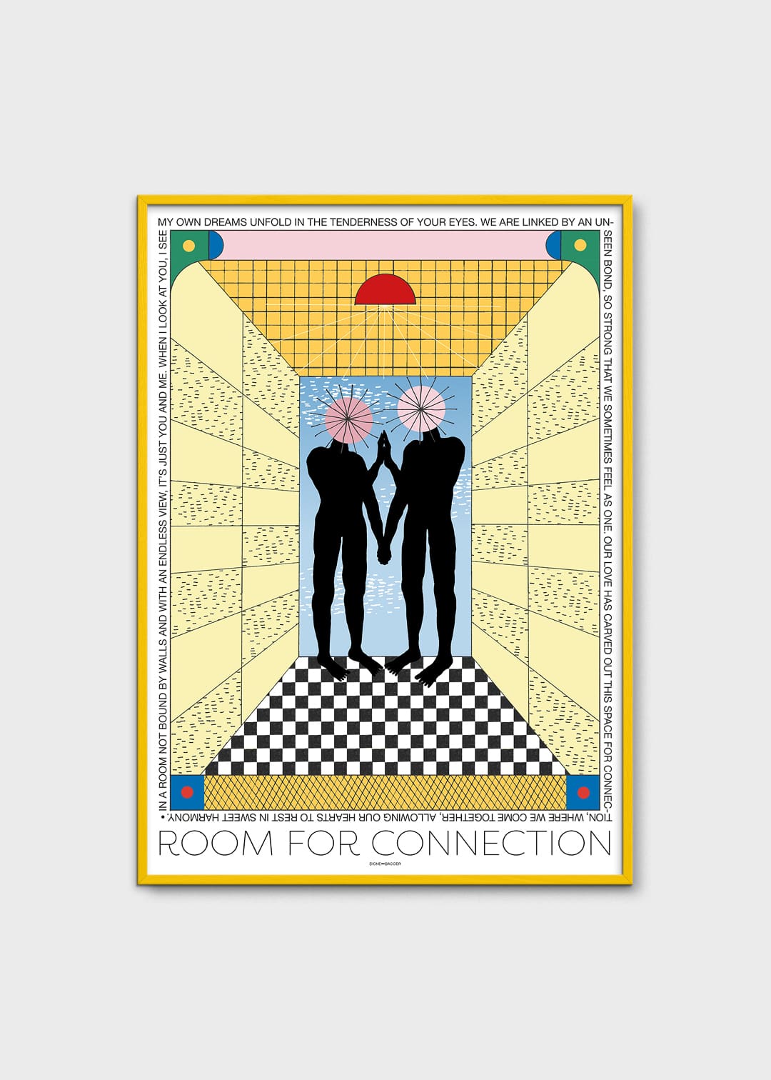 The Poster Club Art Prints Room for Connection Poster 30x40 cm gelb