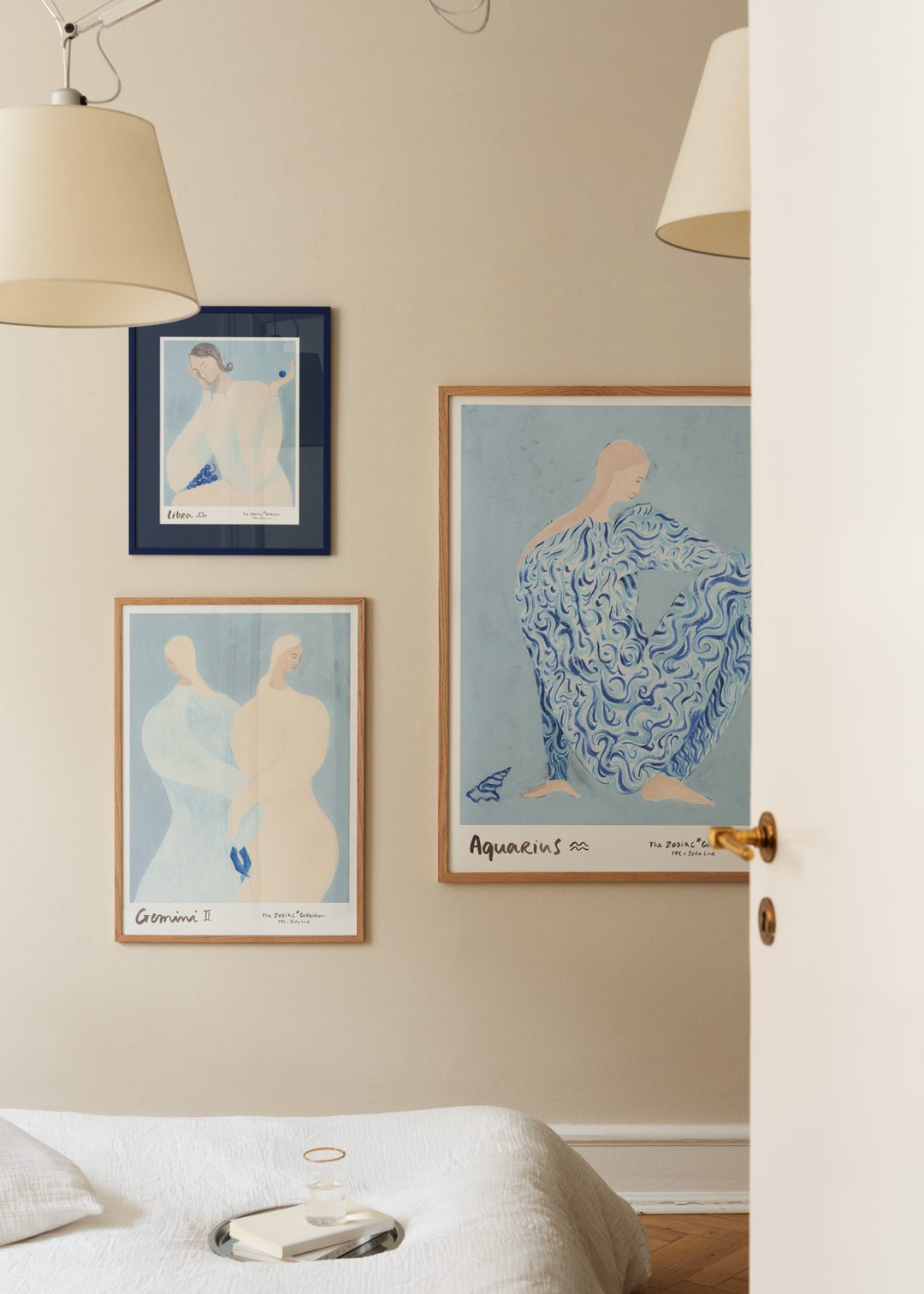 The Poster Club Libra Kunstdruck A4 blau Waage