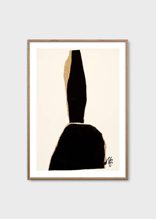 The Poster Club Striving Kunstdruck A4 beige-schwarz