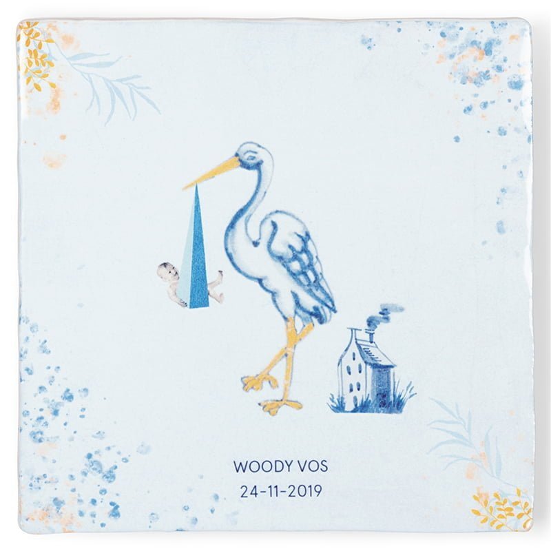 Storytiles Delft blue New boy in town Fliese 10x10 cm Baby