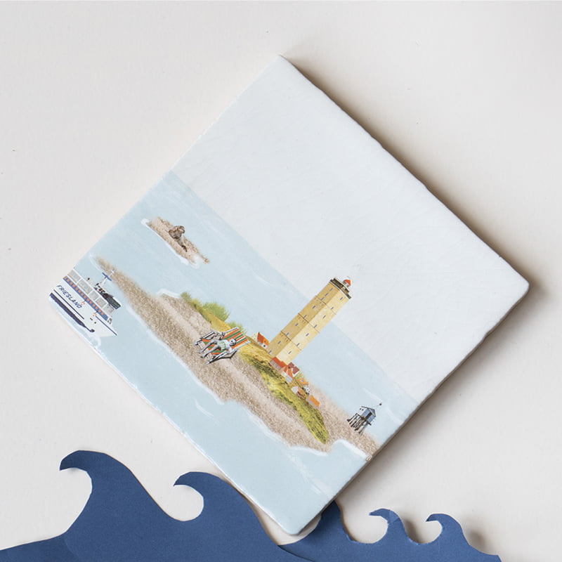 Storytiles Delft Blue Terschelling Fliese 13x13 cm Meer
