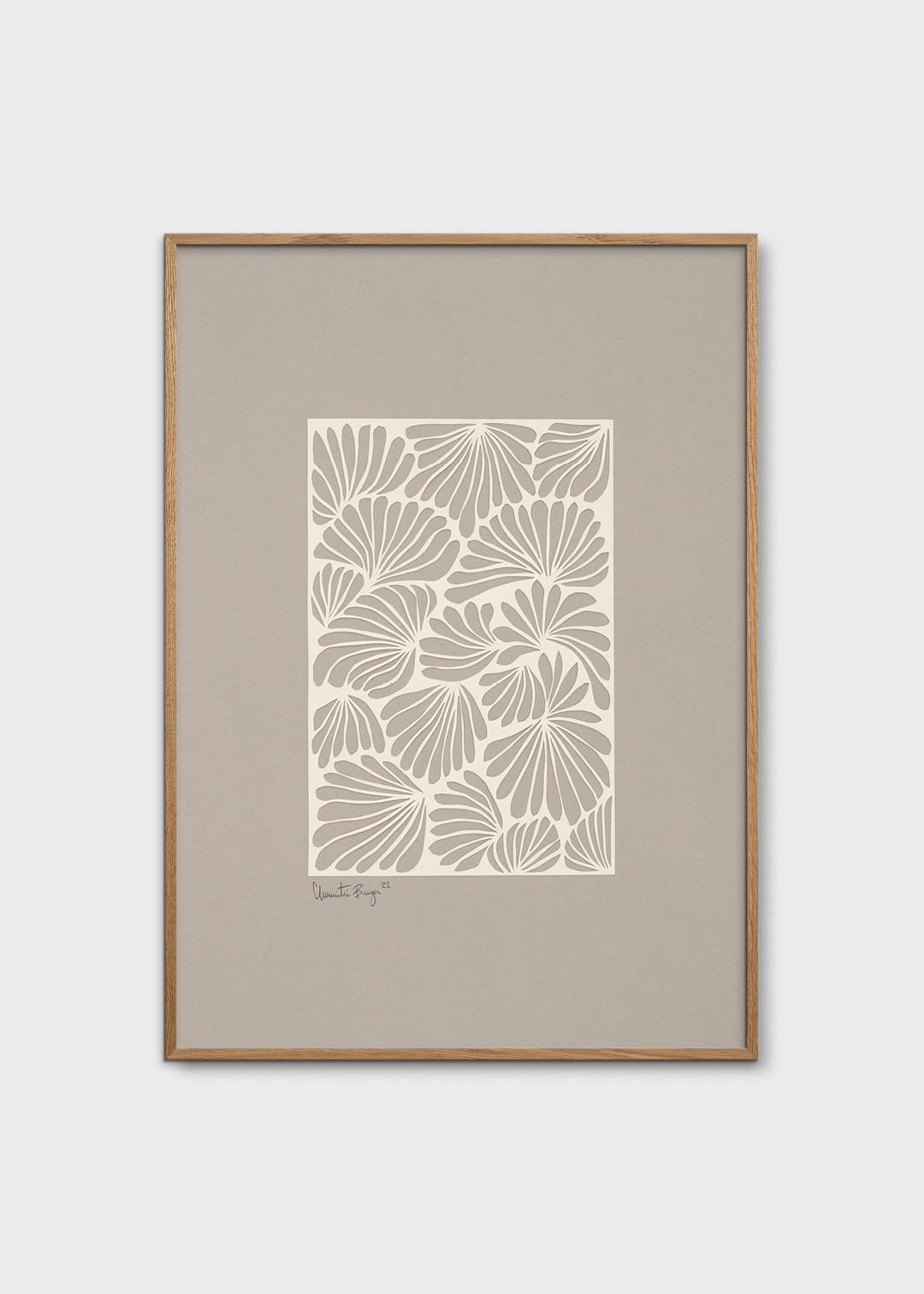 The Poster Club Flowers No 01 Poster 30x40 cm grau