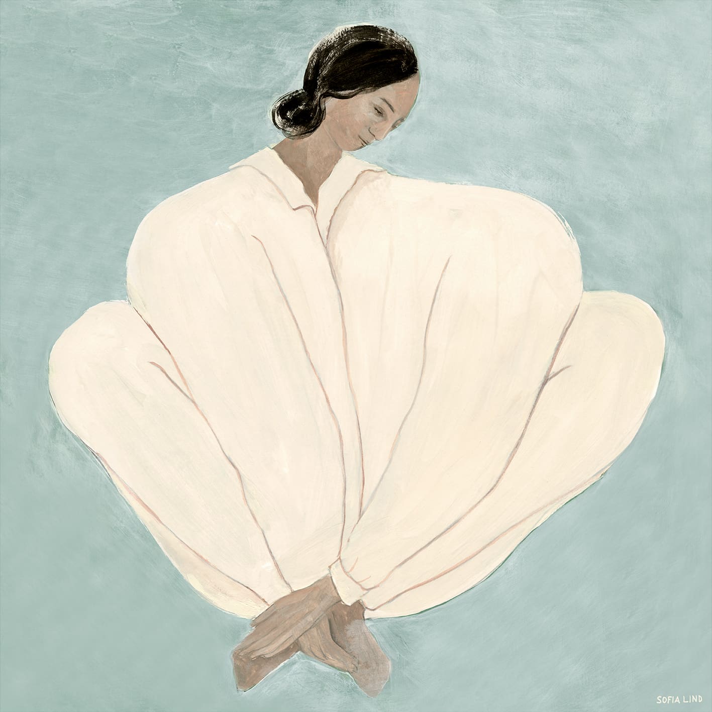 The Poster Club Meet Me At Jaurés Canvas 50x50 cm beige
