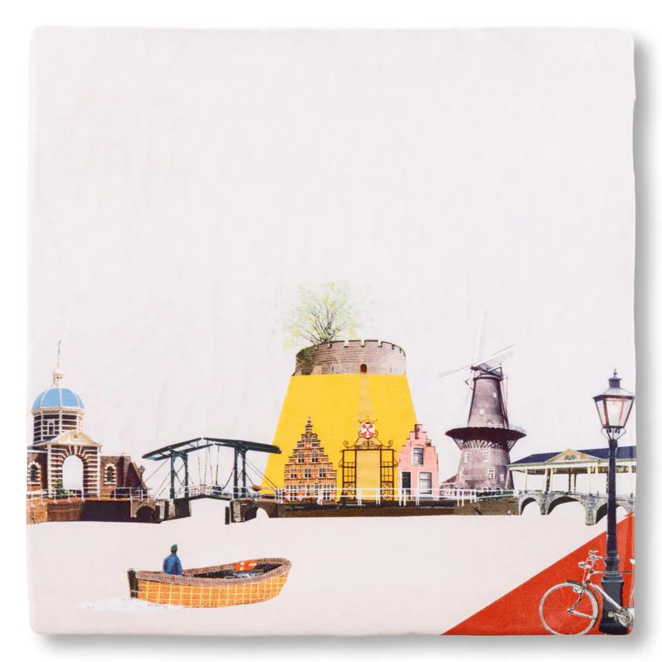 Storytiles Delft Blue Ontzettend Leiden Wandfliese 10x10 cm