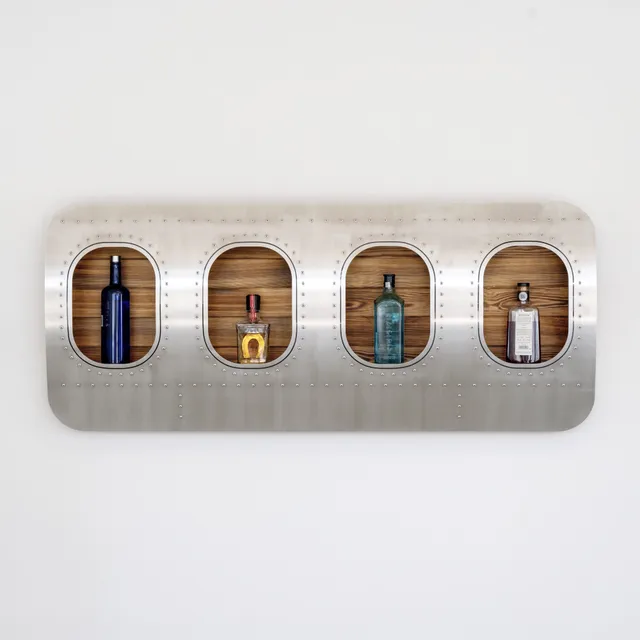 aircraftwindows Wall Bars Four Window Wandbar Holz Alu
