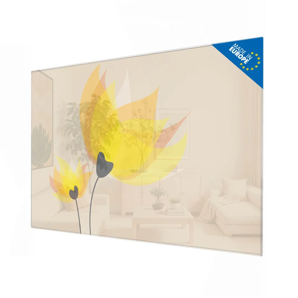 Banjado Magnettafel Sommerblüten Glasboard 120x80 cm Blumen