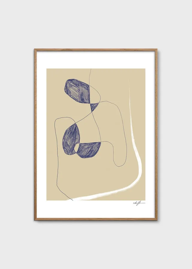 The Poster Club Art Prints Ingénue Poster 30x40 cm Beige Blau