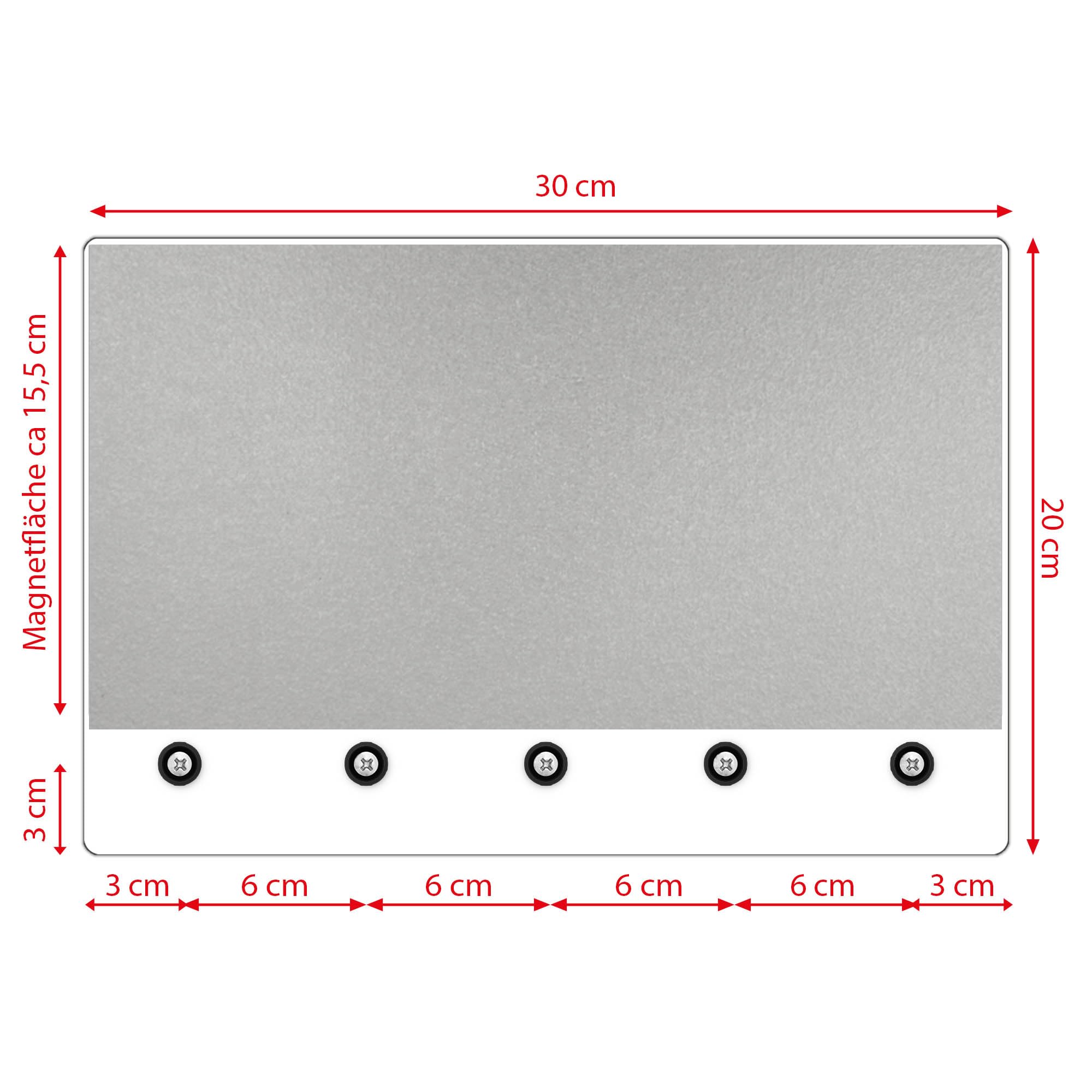 Banjado Schlüsselkasten Glitzernde Wiese Glas 30x20 beschreibbar
