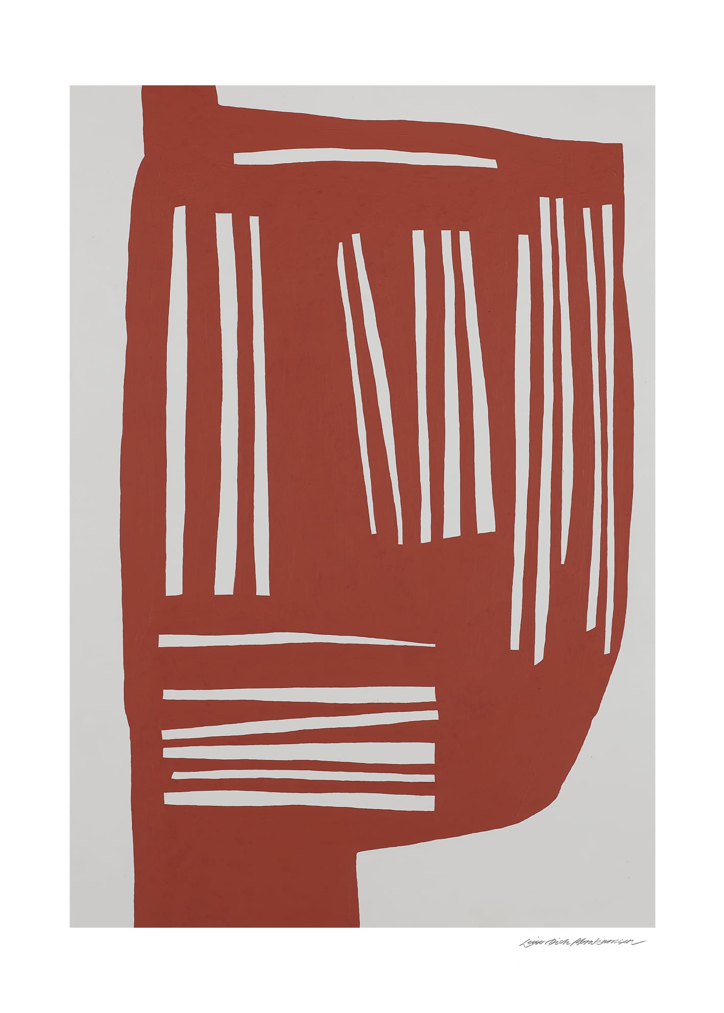 The Poster Club Art Prints Blush Kunstdruck 30x40 cm Grau Rot