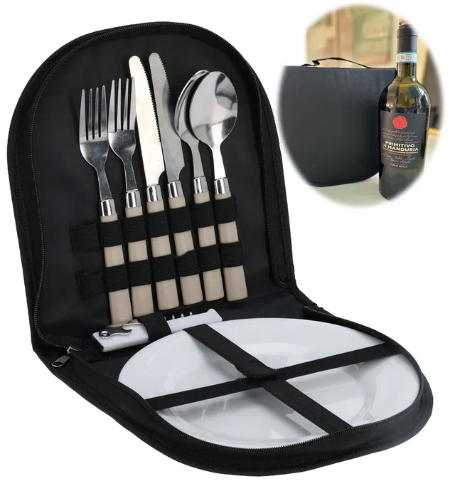 LS-LebenStil Garten & Camping Picknick-Set 10-teilig 2 Personen