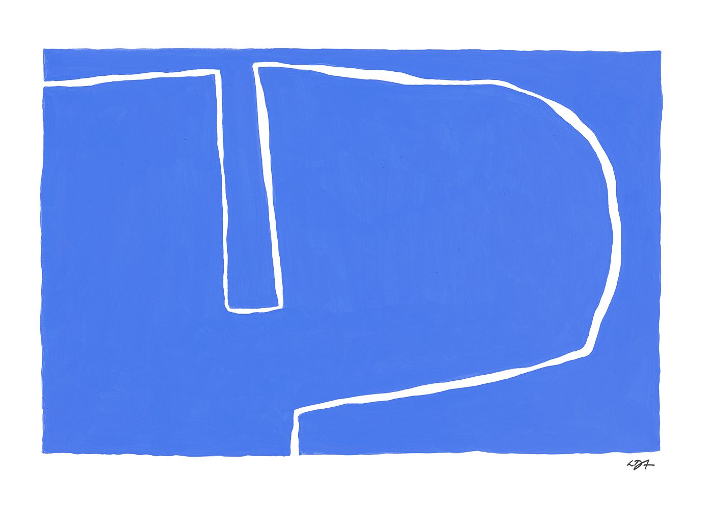 The Poster Club Art Prints The Route Poster A4 blau