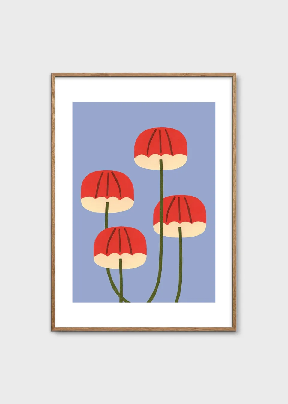 The Poster Club Art Prints Umbrella Mushrooms Poster 30x40 cm Pilzmotiv