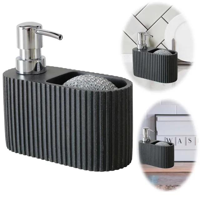 LS-LebenStil Küche & Haushalt Spülbecken Organizer Ribe Schwarz 100ml