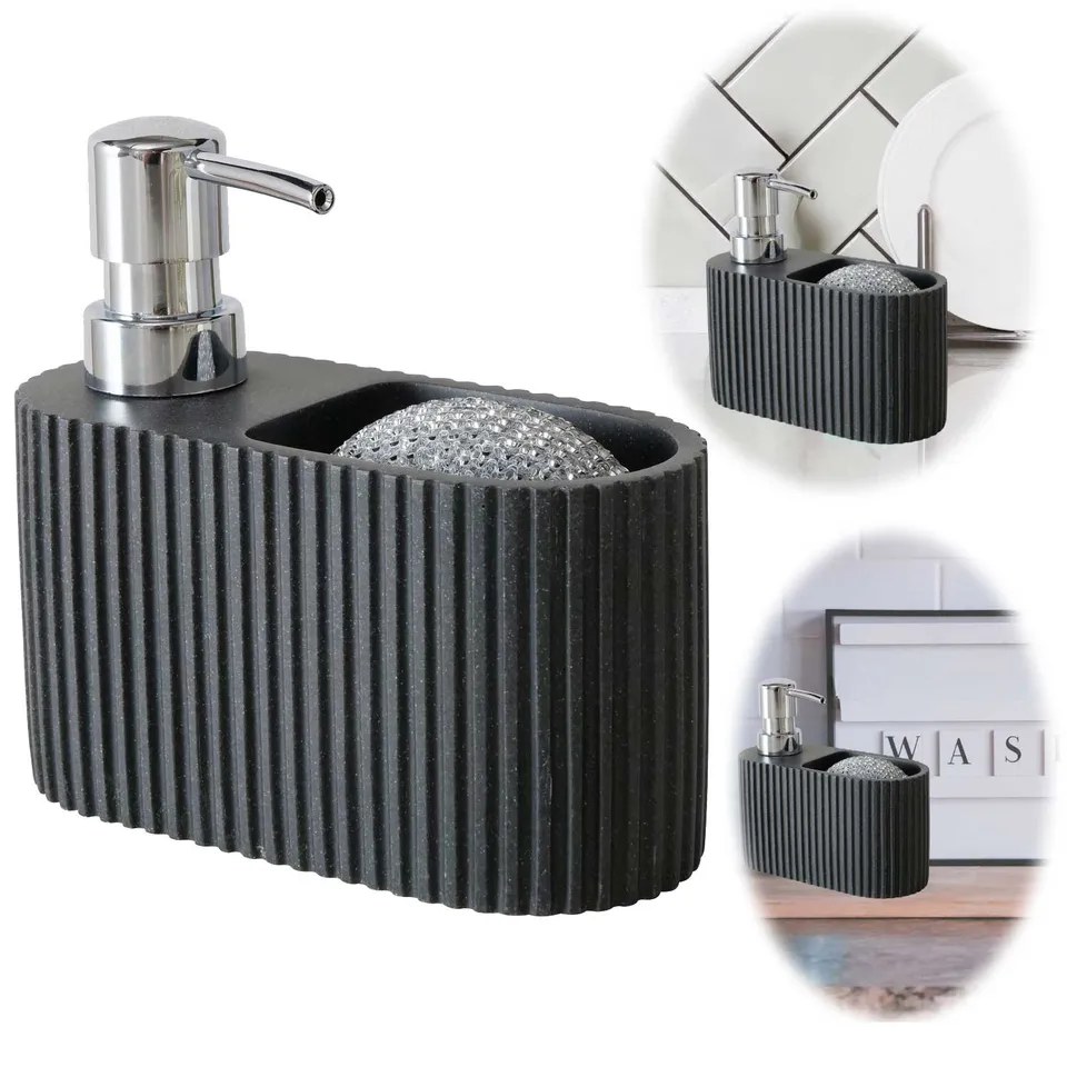 LS-LebenStil Küche & Haushalt Spülbecken Organizer Ribe Schwarz 100ml