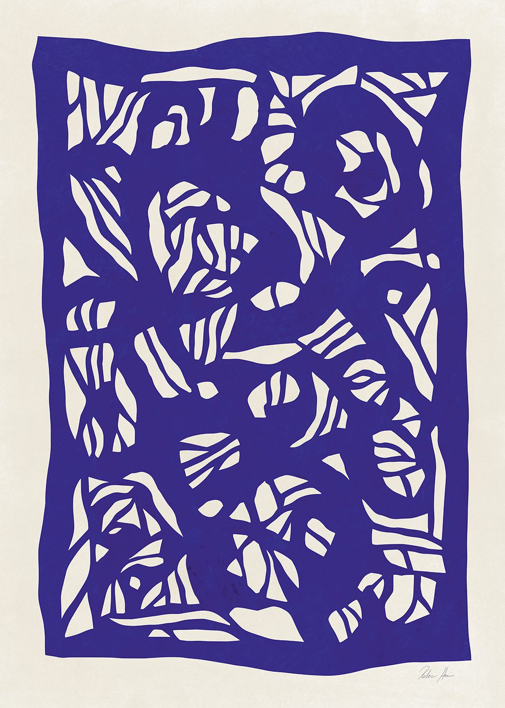 The Poster Club Art Prints Root no. 03 Poster A4 blau abstrakt