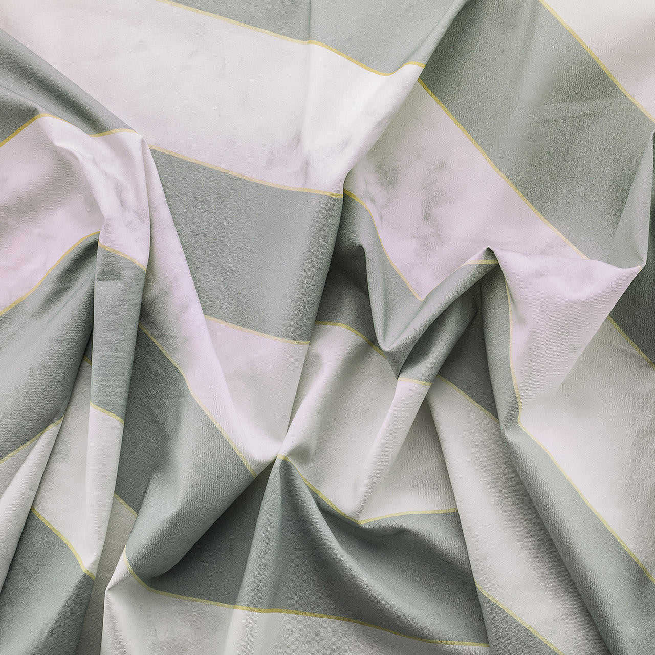 Mineheart Fashion Diagonal Marble Fabric Stoff grün Baumwolle
