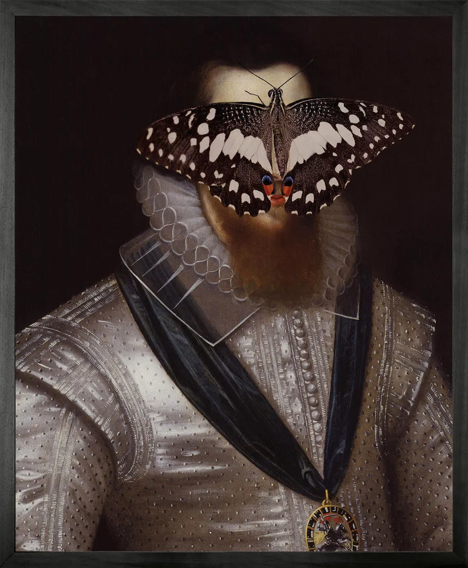 Mineheart Butterfly Portrait Leinwand Schmetterling 60x81cm