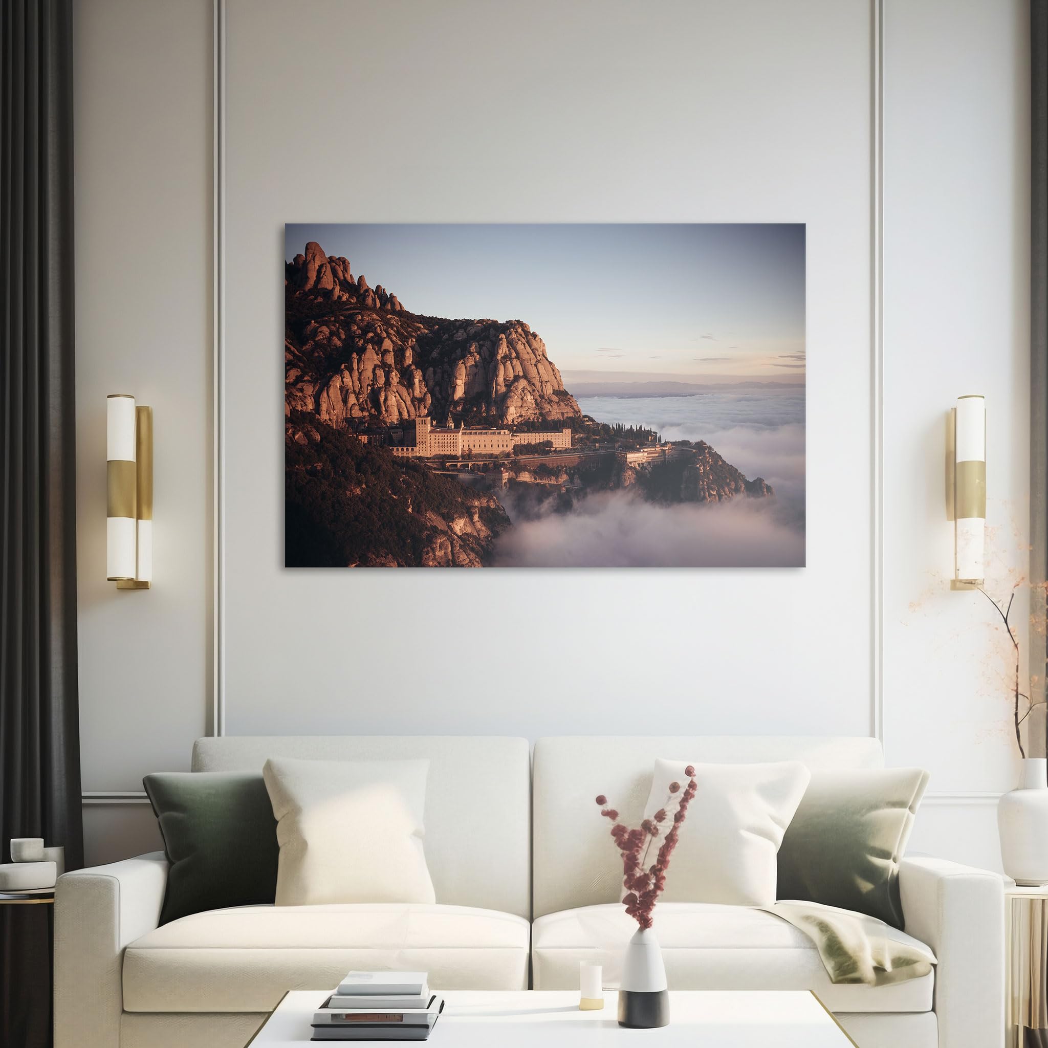 Hustling Sharks Wandbilder Kloster im Morgennebel Wandbild 40x30 cm Nebel