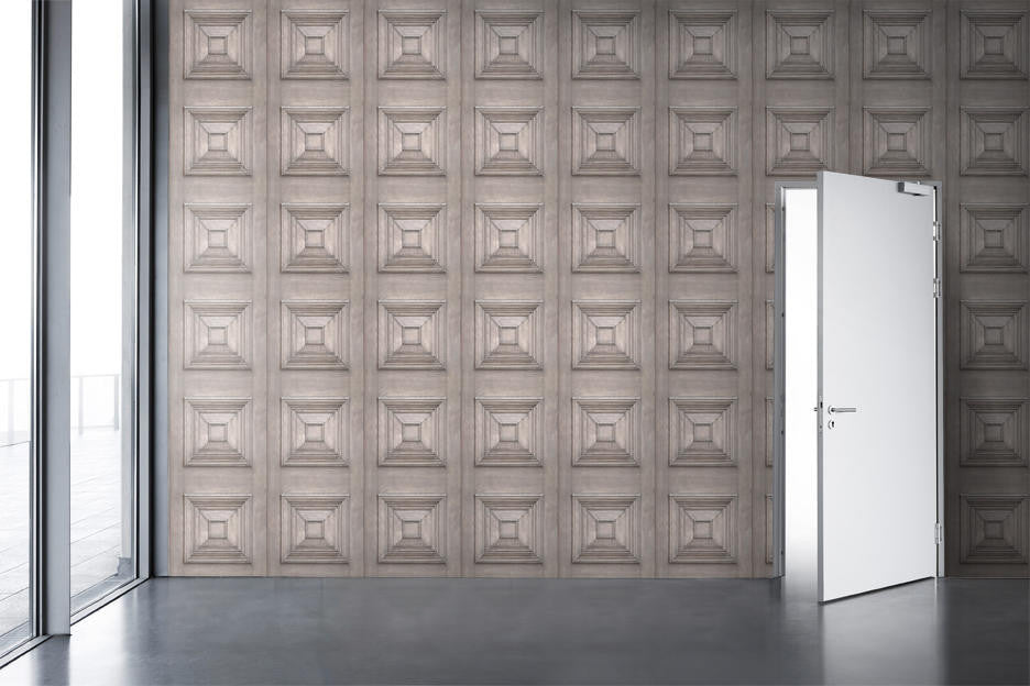 Mineheart Wallpaper Bleached Oak Victorian Panelling Tapete Eiche