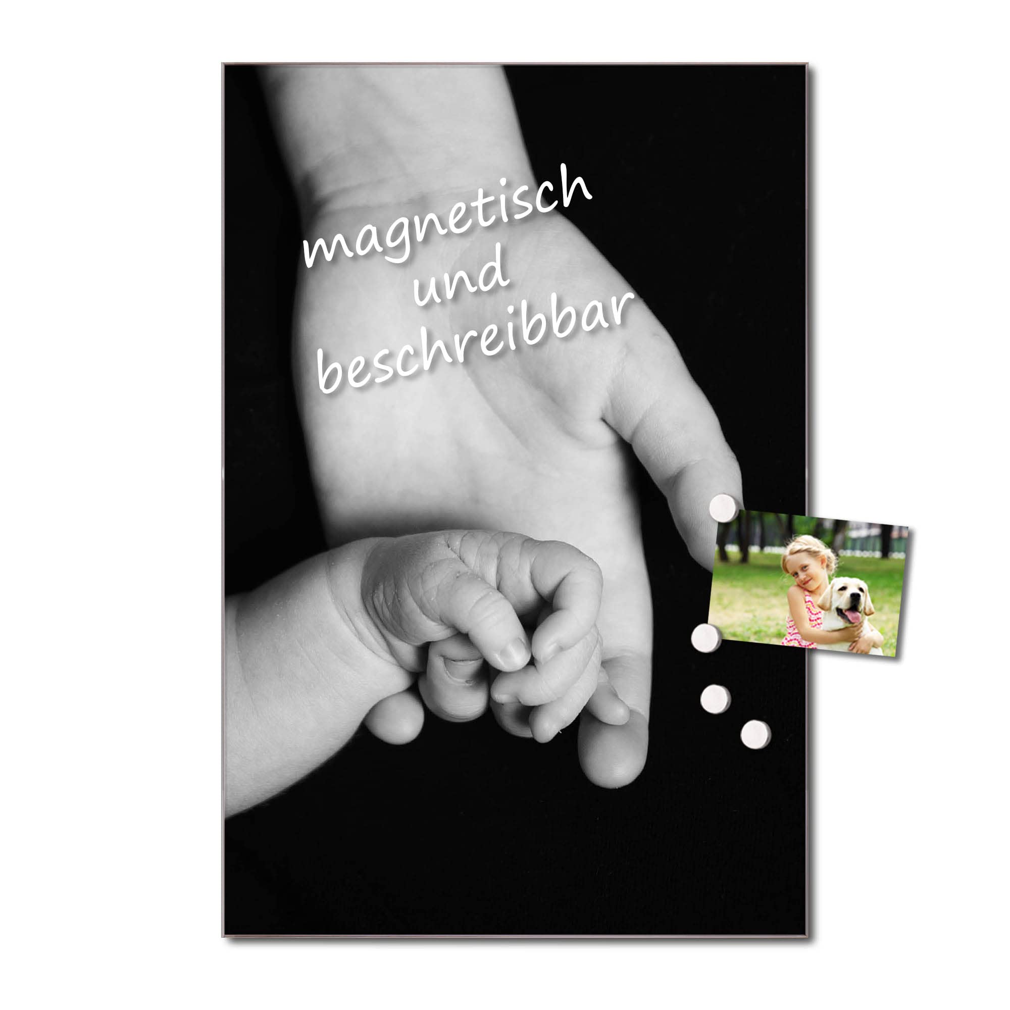 Banjado Magnettafel 40x60 Glastafel Hands Kinderzimmer