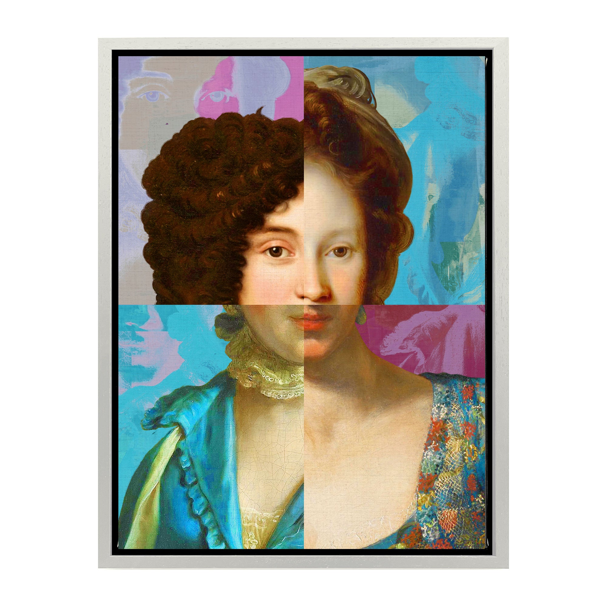 Mineheart Lady Puzzled Poster Blaues Kleid 30x41 cm