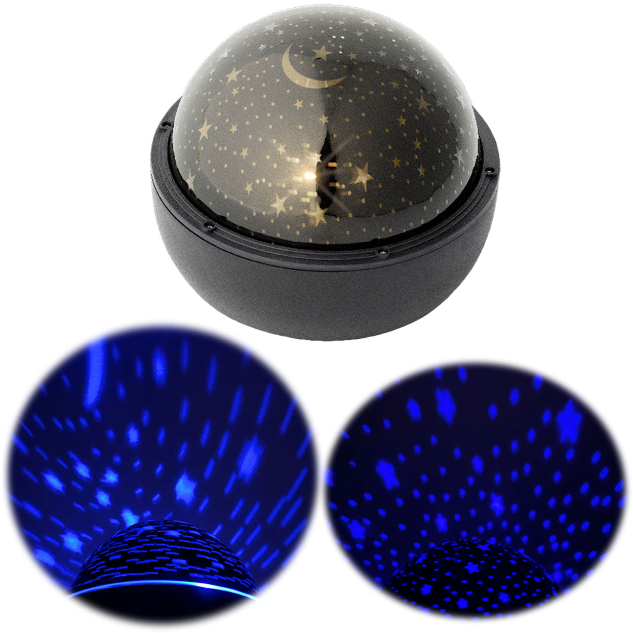 LS-LebenStil Sternenhimmel LED Laser Projektor Schwarz Timer