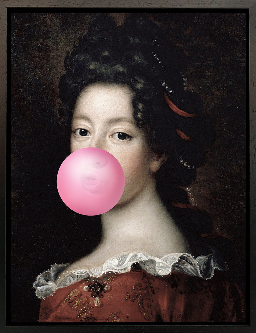 Mineheart Bubblegum Portrait 1 Wandbild 30x41cm rosa