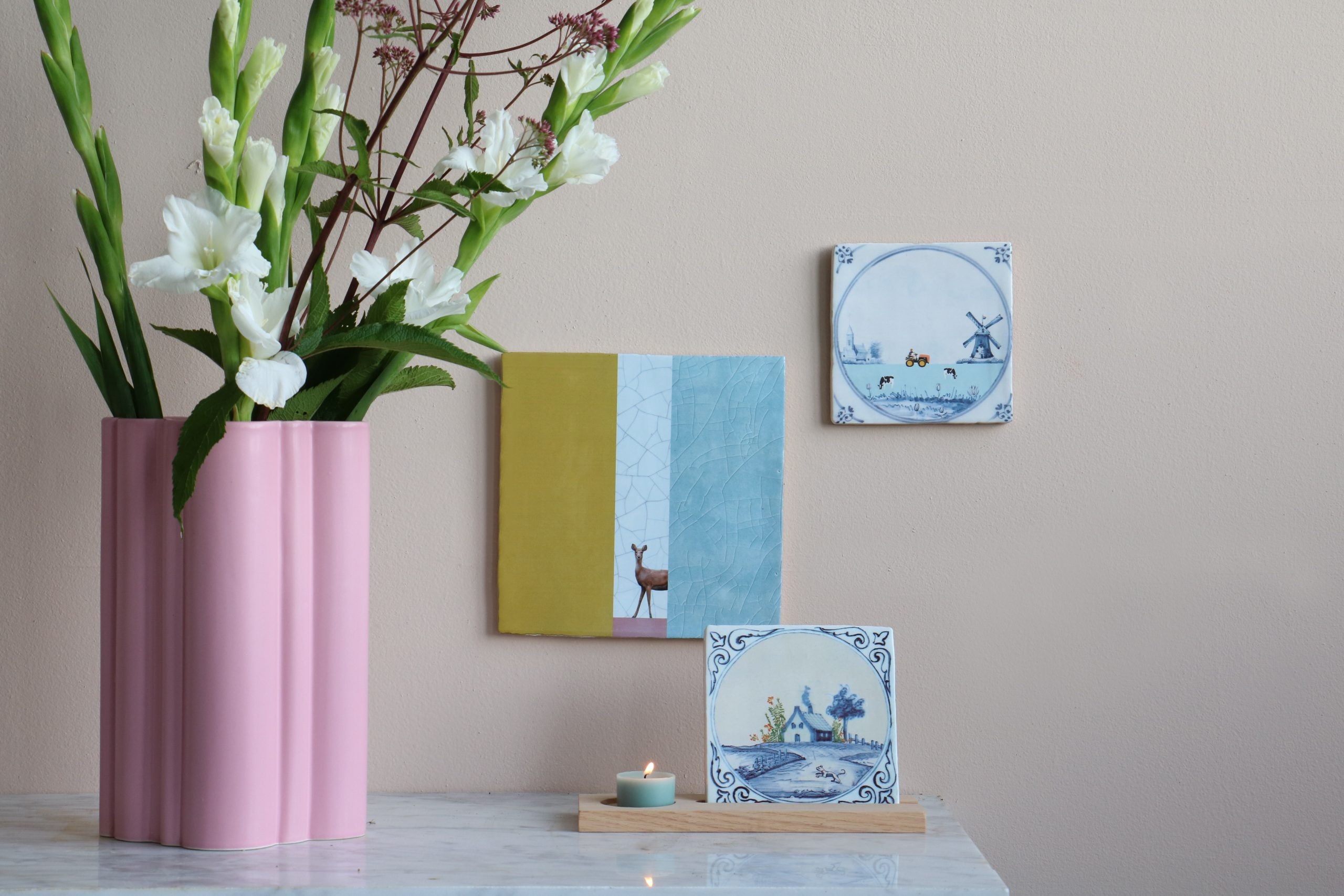 StoryTiles Delft Blue Hollands Glorie Fliese 10x10 cm Kuh