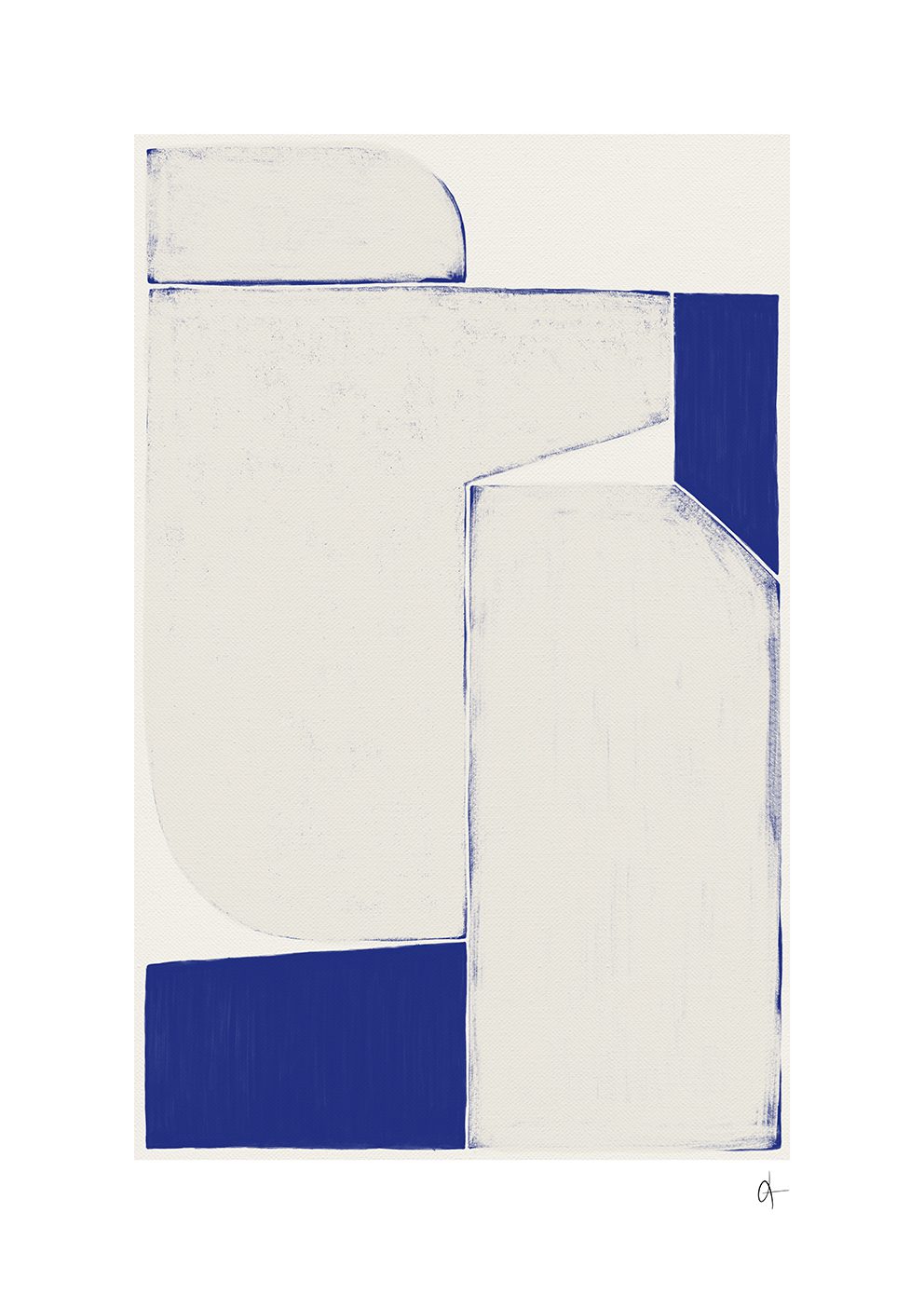 The Poster Club 7PM Poster 30x40 cm Blau Abstrakt