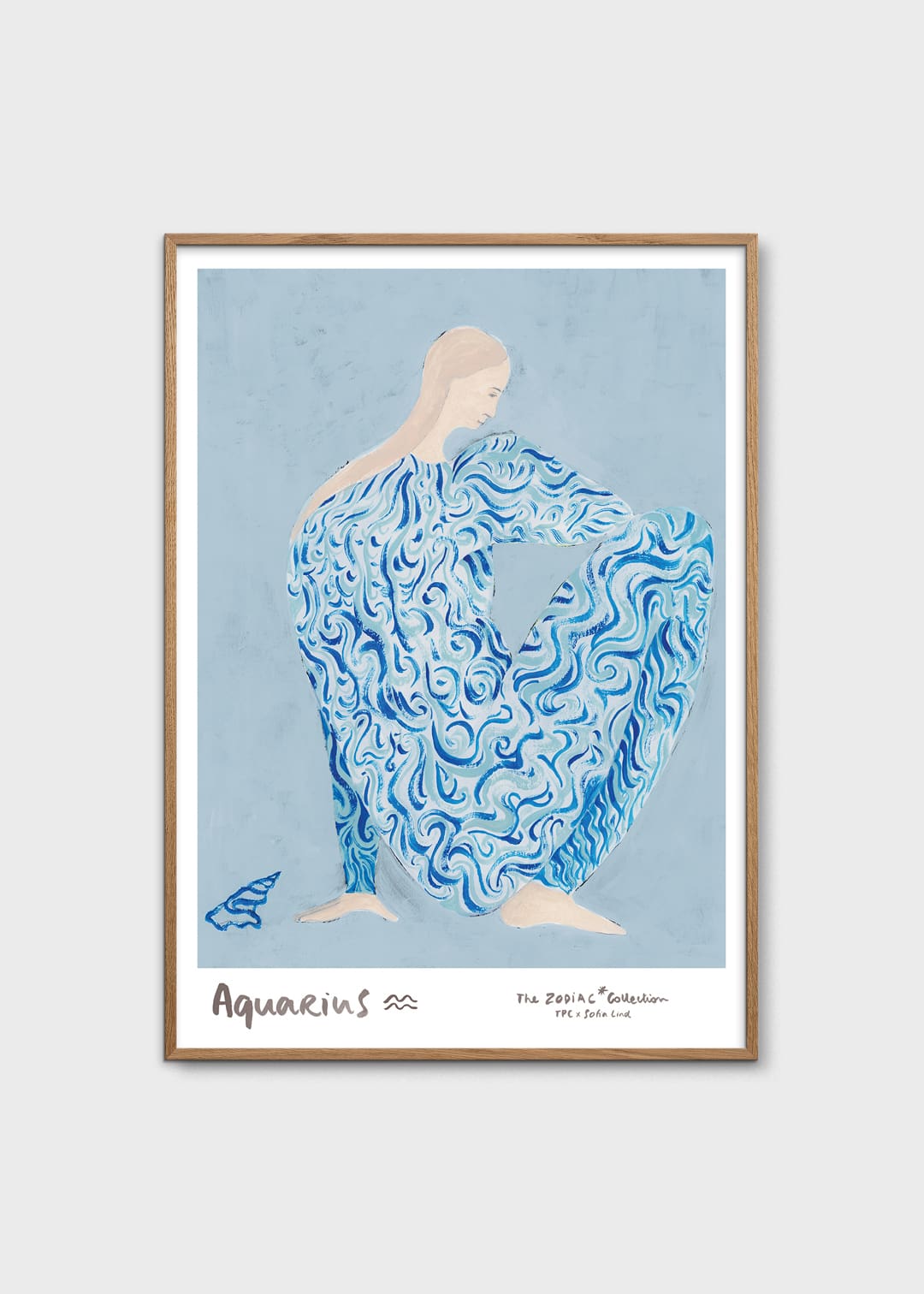 The Poster Club Art Prints Aquarius Poster A4 beige-blau
