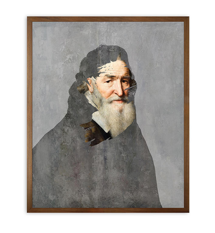 Mineheart Reveal Man 1 Wandbild Grau 81x66 cm Beton Porträt