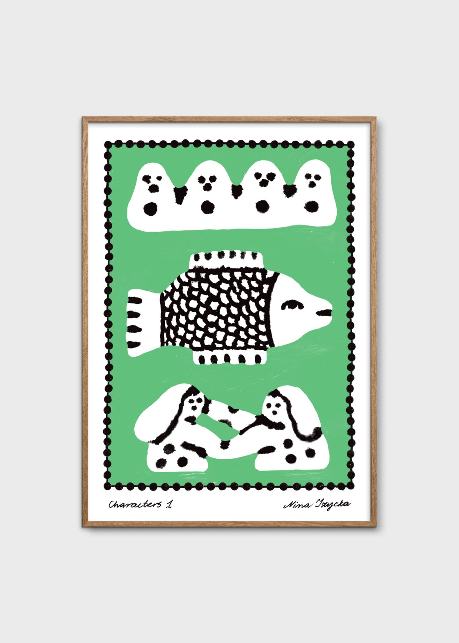 The Poster Club Characters 01 Poster 30x40 schwarz